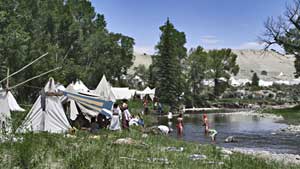 Rocky Mountain National Rendezvous tee pee camp photo