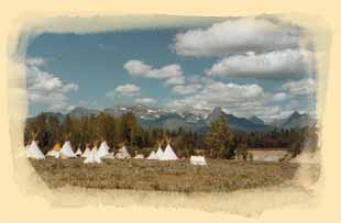 Rocky Mountain National Rendezvous western frontier Booshway trade camp and black powder events.